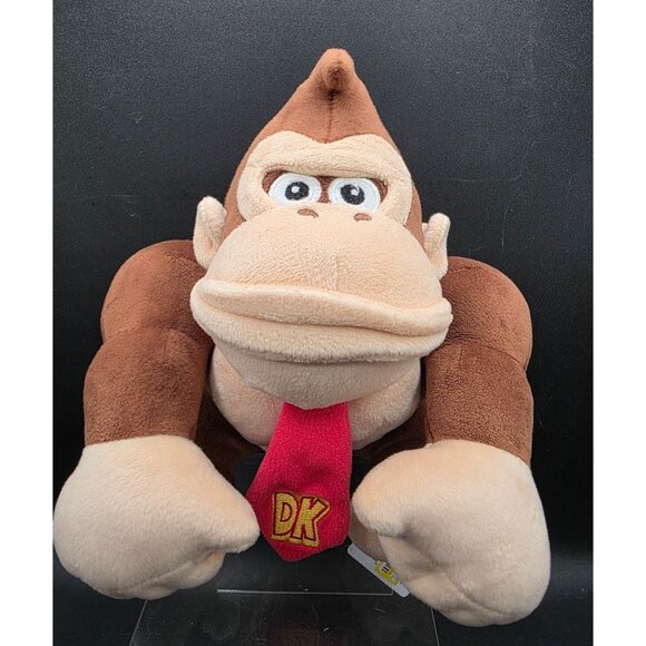 Nintendo Donkey Kong Plush Toy With Red DK Tie - Picture 1 of 8
